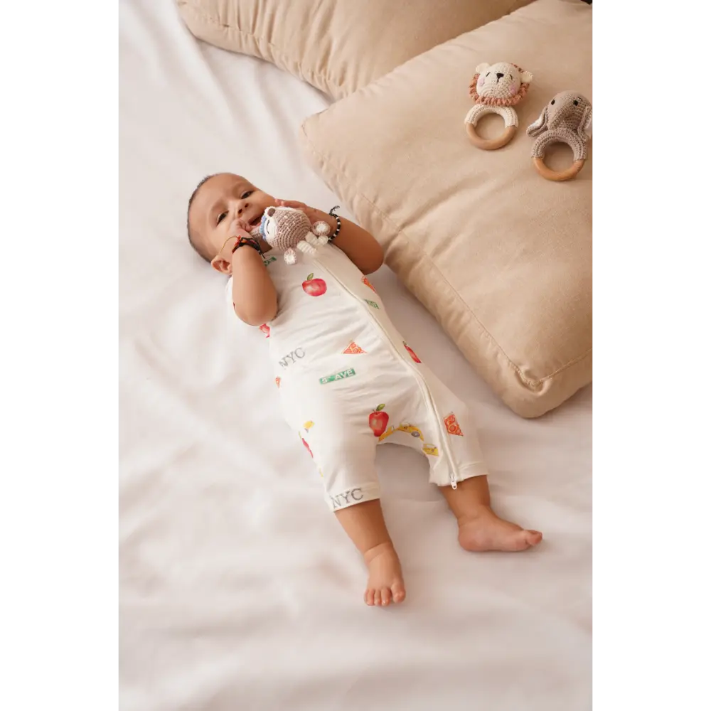 Bubz Bamboo Baby Romper - Soft Breathable Two-Way Zip - New York