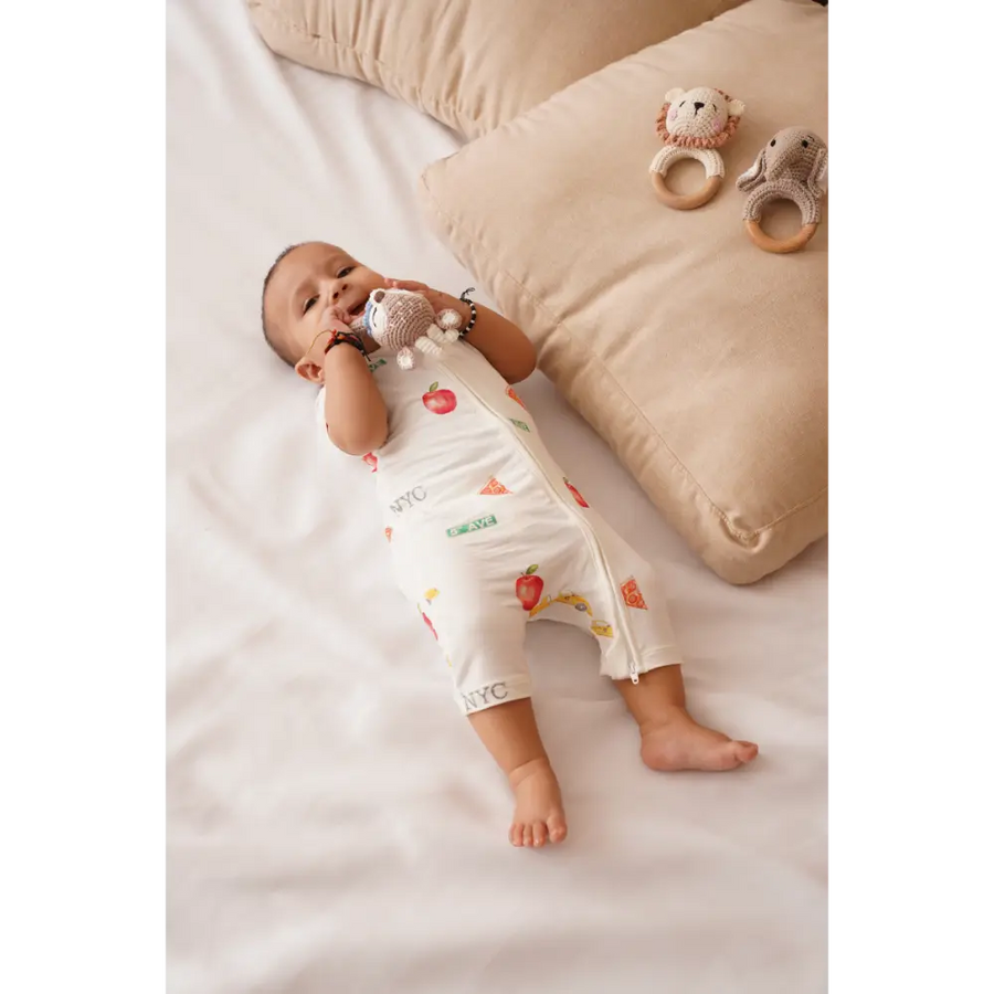 Bubz Bamboo Baby Romper - Soft Breathable Two-Way Zip - New York