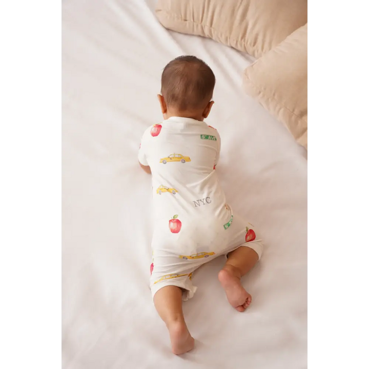 Bubz Bamboo Baby Romper - Soft Breathable Two-Way Zip - New York