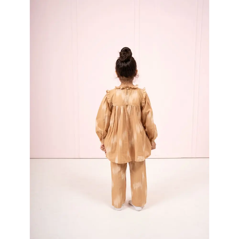 Moobaa Girls clothing The Ruffle Beige Co-Ord