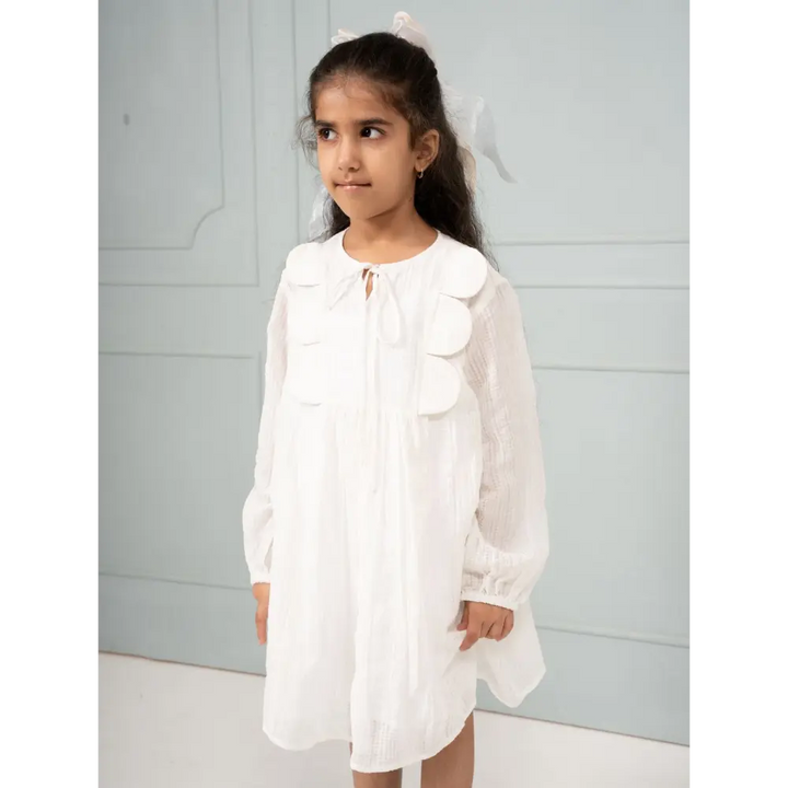 Moobaa Girls clothing The Cream Check Picnic Dress