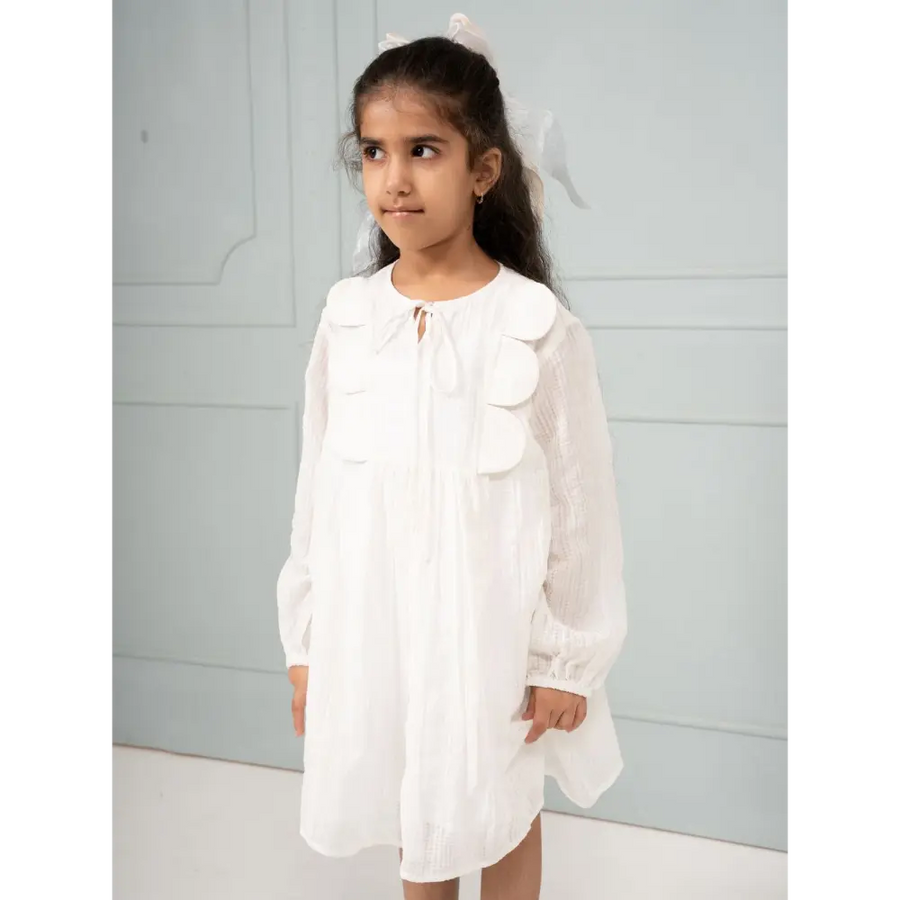 Moobaa Girls clothing The Cream Check Picnic Dress