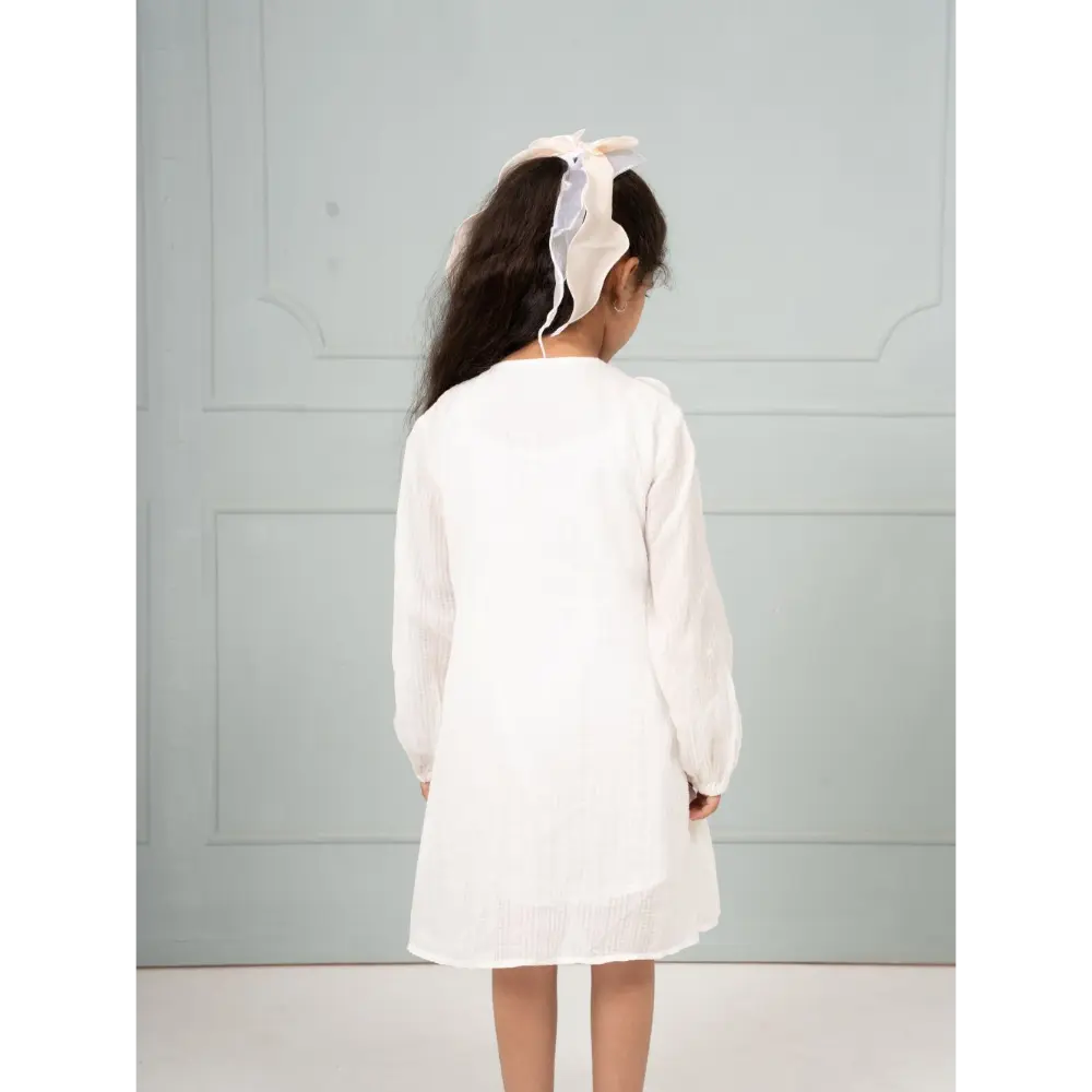 Moobaa Girls clothing The Cream Check Picnic Dress