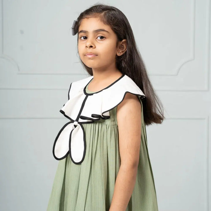 Moobaa Girls Clothing The Tracing Olive Dress