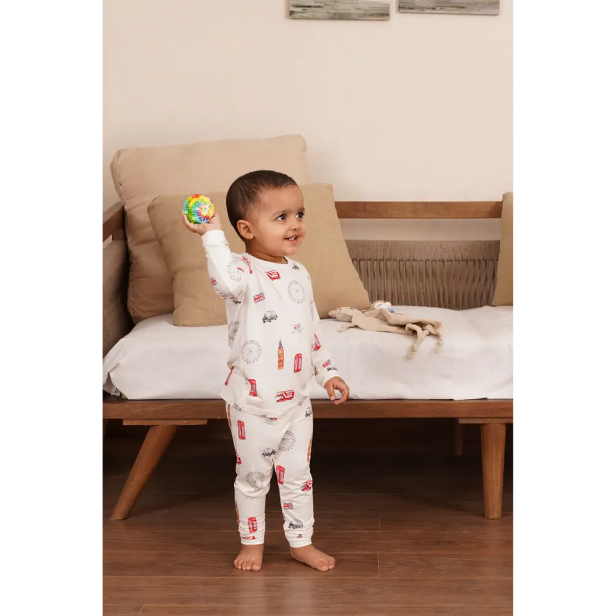 Bubz Bamboo Baby Long Co-rd Set - Soft Breathable Outfit - London