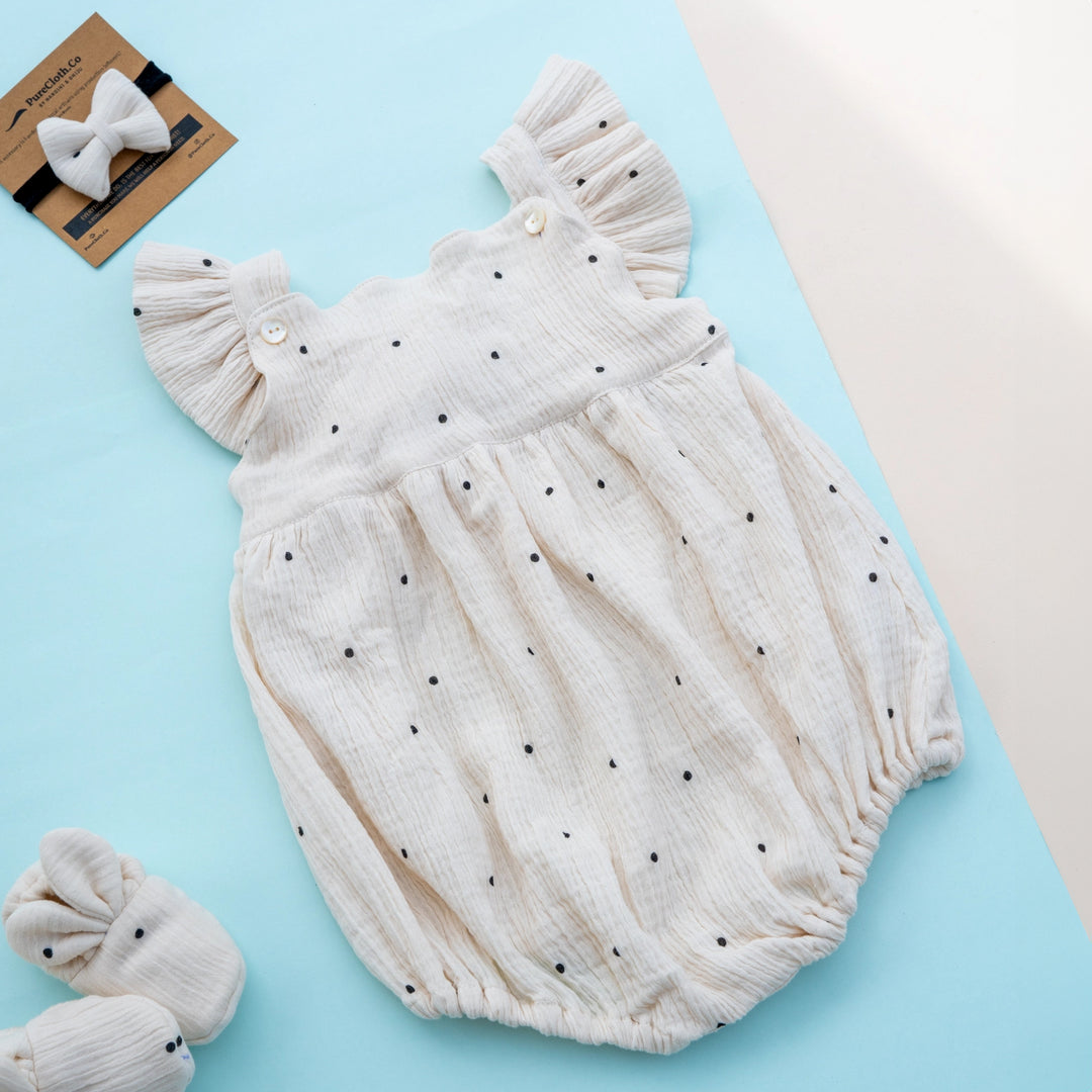 PureCloth.Co Baby Girl Gift Hamper | Polka-Off White