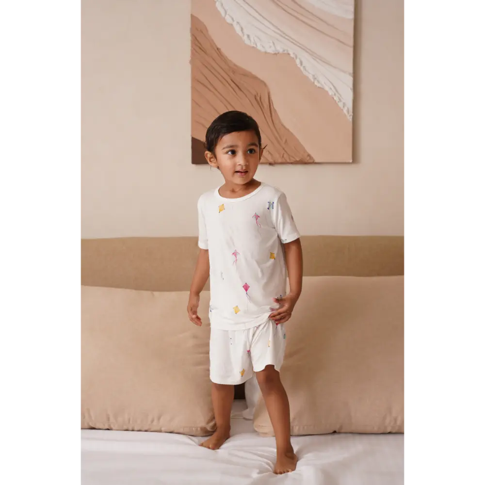 Bubz Bamboo Baby Co-rd Set - Soft Breathable Outfit - Kites