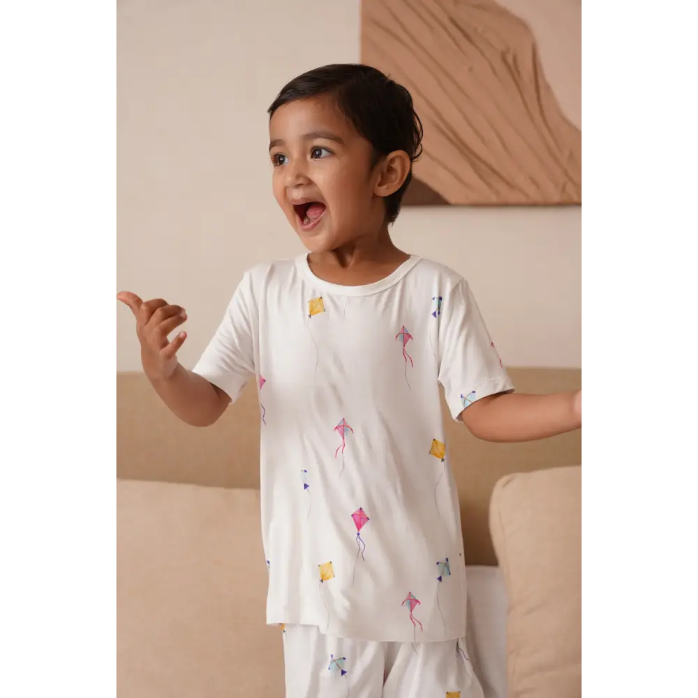 Bubz Bamboo Baby Co-rd Set - Soft Breathable Outfit - Kites