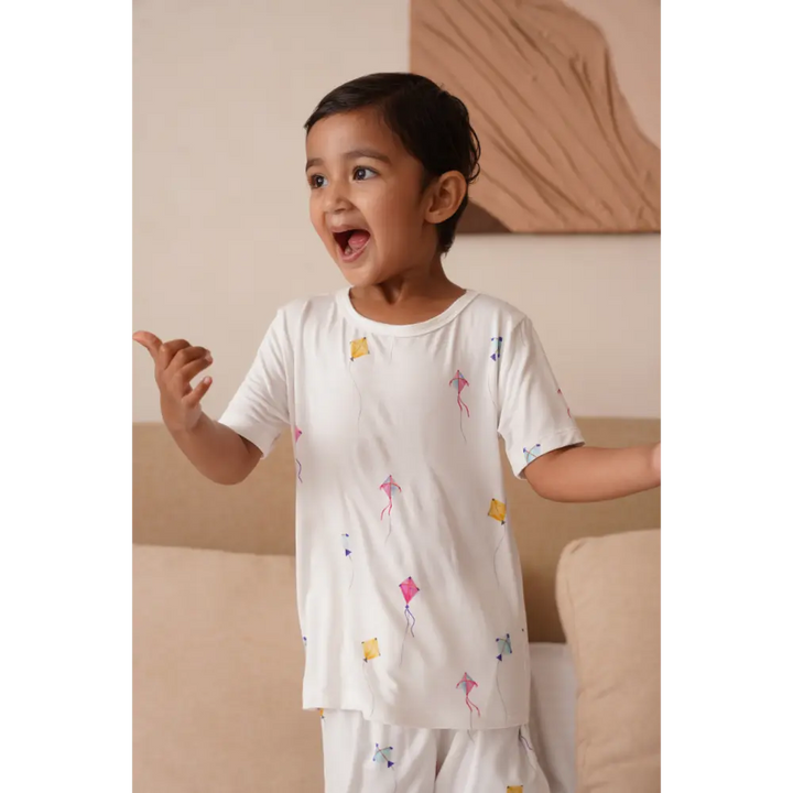 Bubz Bamboo Baby Co-rd Set - Soft Breathable Outfit - Kites