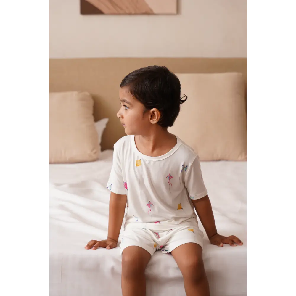 Bubz Bamboo Baby Co-rd Set - Soft Breathable Outfit - Kites