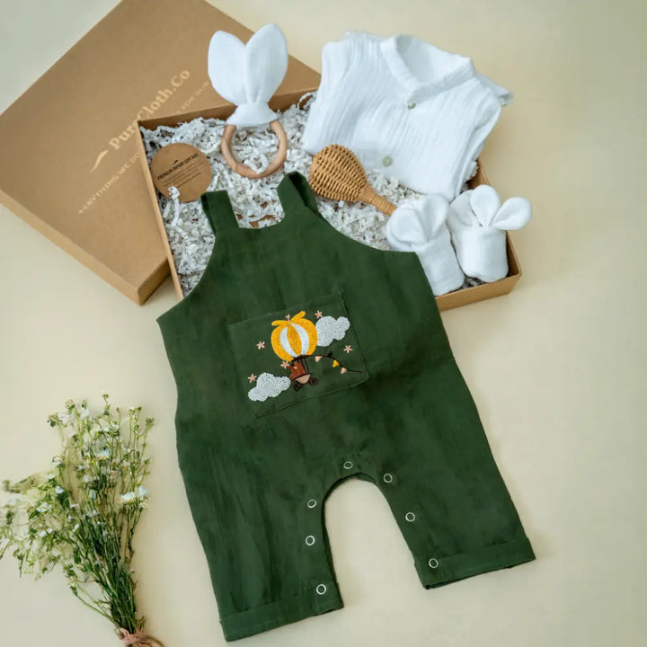 Purecloth.Co Organic Forest Green Gift Set/Little Cloud Rider