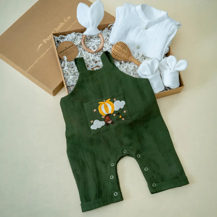 Purecloth.Co Organic Forest Green Gift Set/Little Cloud Rider