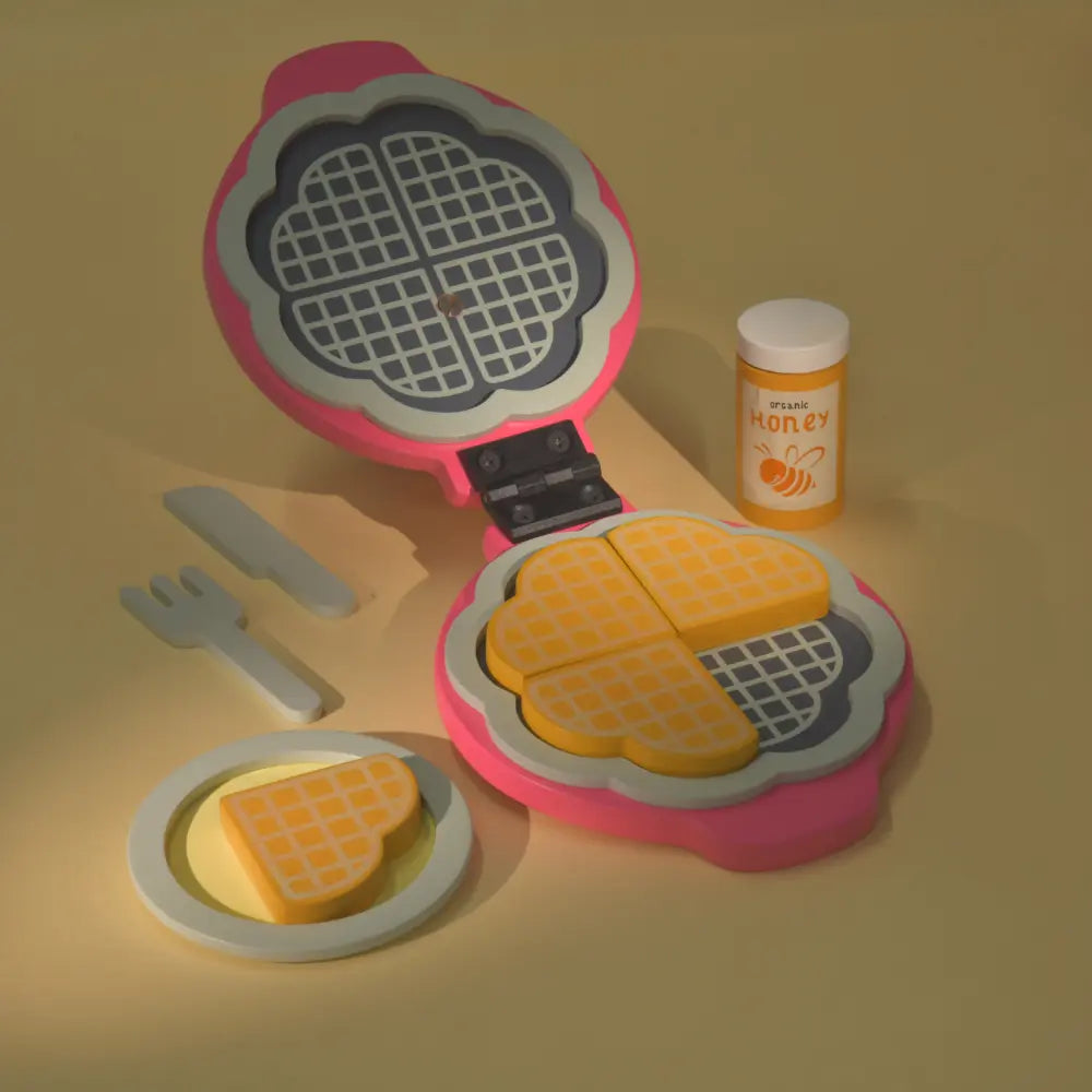 Playbox Wooden Waffle Maker Cooking Set