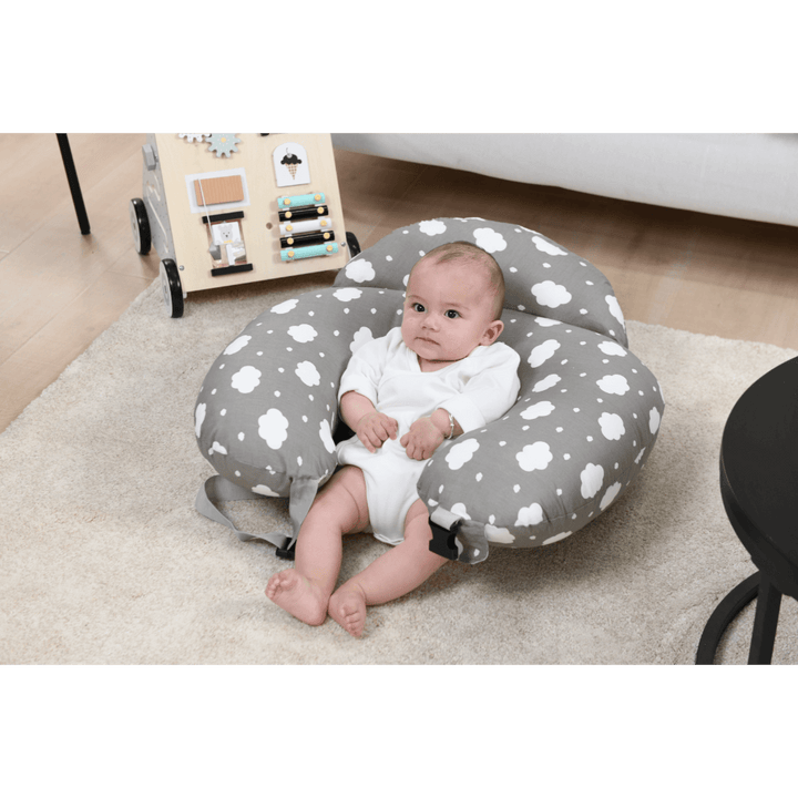 Momcozy Maternity Accessory Adjustable Nursing Pillow - Grey &amp; White