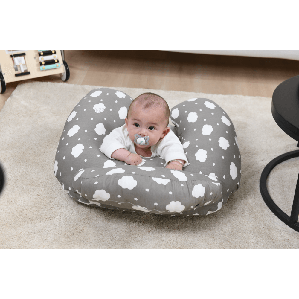 Momcozy Maternity Accessory Adjustable Nursing Pillow - Grey &amp; White