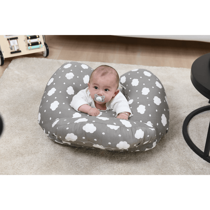 Momcozy Maternity Accessory Adjustable Nursing Pillow - Grey &amp; White
