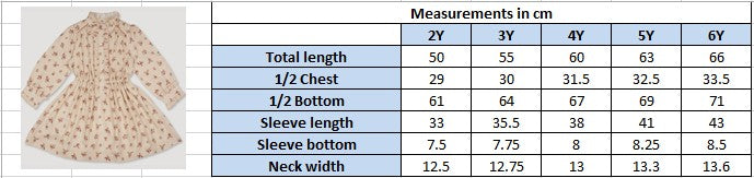 Early Sunday Dawn Dress - Ditsy Bouquet Jade print - 04Y