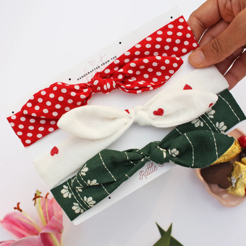 Rattle & Co Deck The Halls - Set of 3 Headbands