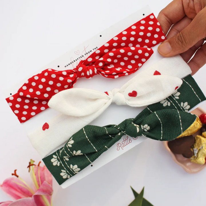 Rattle &amp; Co Deck The Halls - Set of 3 Headbands