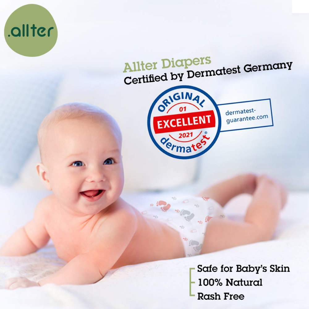 Allter Organic Bamboo Tape Diapers - L (24 pieces)
