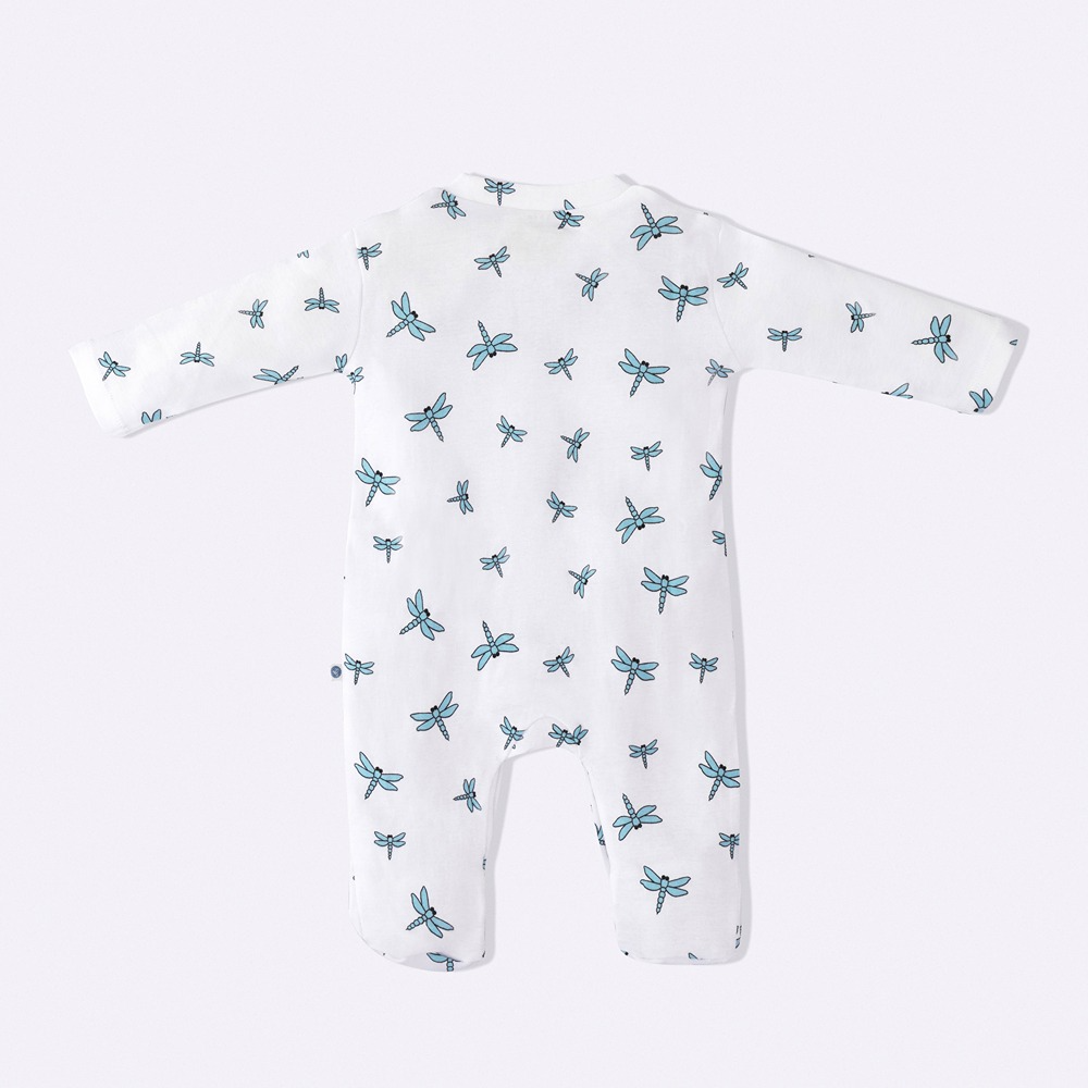 Cotton Bug Pyjama Romper - Dragonfly