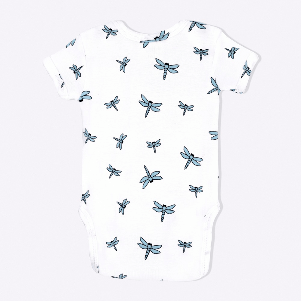 Cotton Bug Half Sleeves Romper Set of 3 - Dragonfly