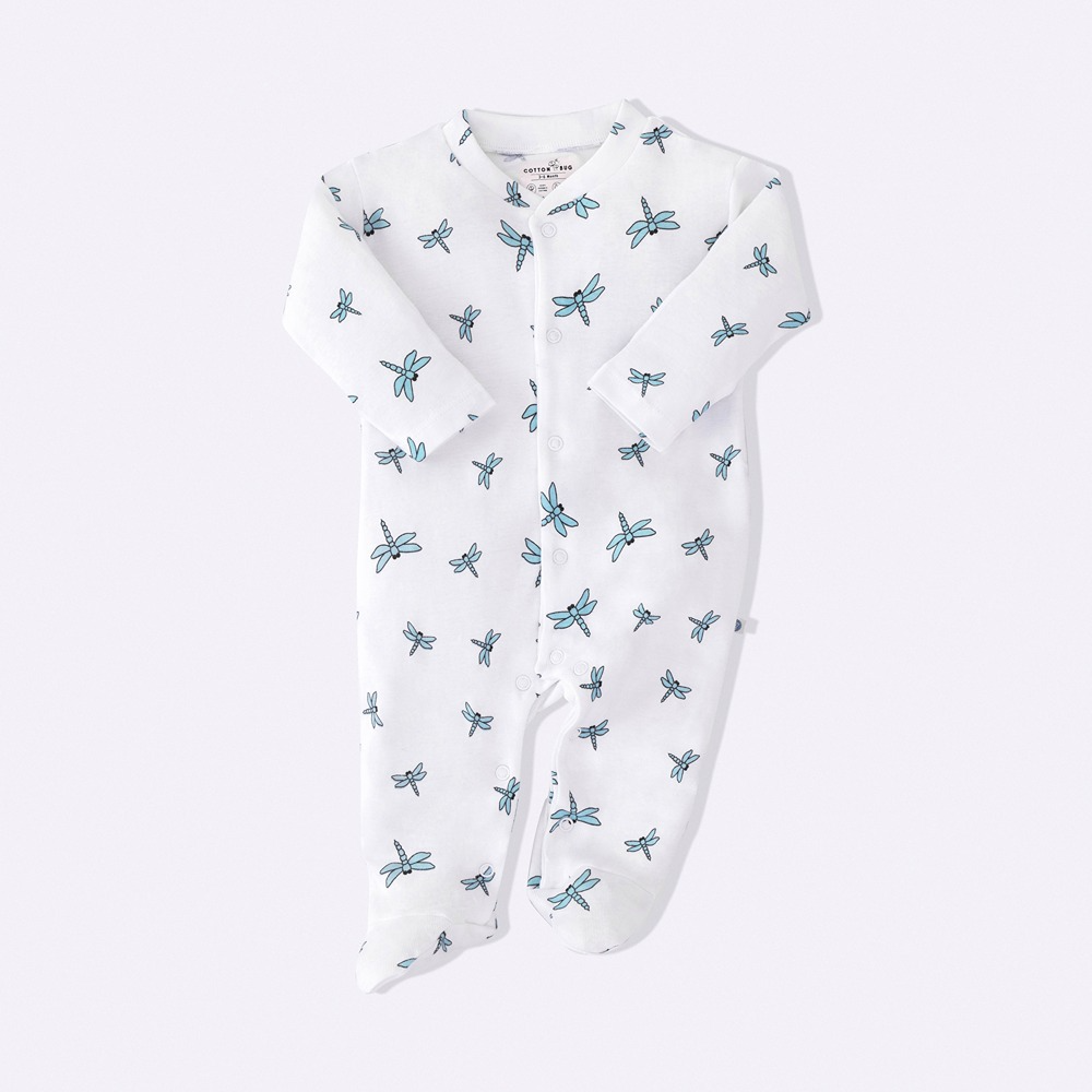 Cotton Bug Pyjama Romper - Dragonfly