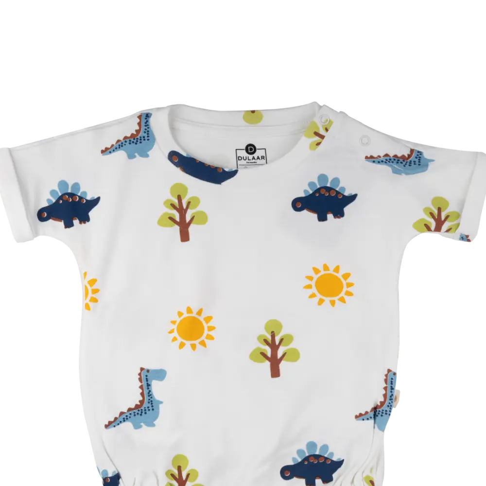 Dulaar Organic Cotton Onesie - A Day with Dinos