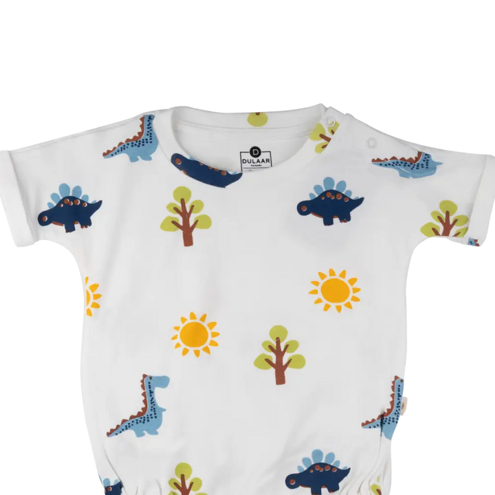 Dulaar Organic Cotton Onesie - A Day with Dinos