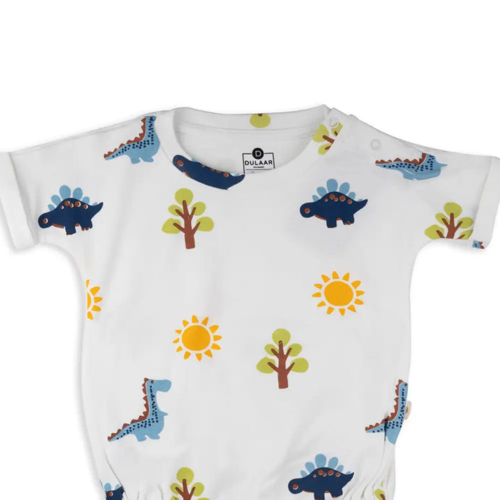 Dulaar Organic Cotton Onesie - A Day with Dinos