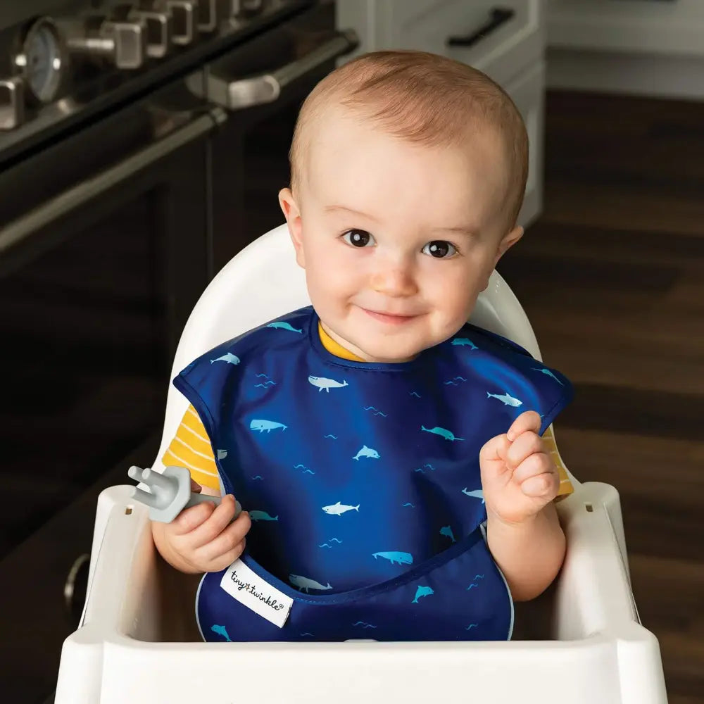Tiny Twinkle Mess-Proof Easy Bib Pack of 3 - Dinosaur - (6-36 Months)