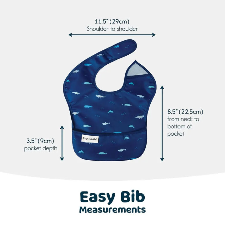 Tiny Twinkle Mess-Proof Easy Bib Pack of 3 - Dinosaur - (6-36 Months)