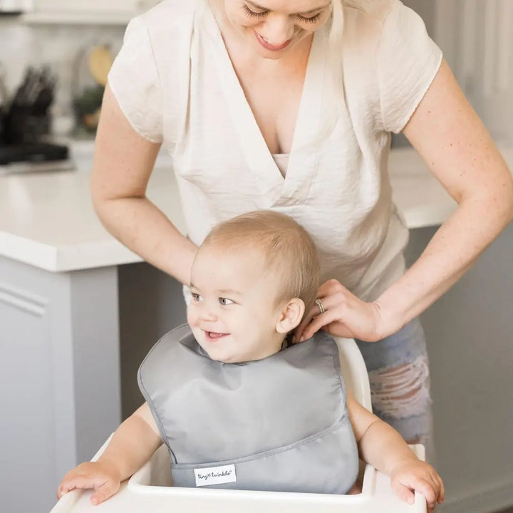 Tiny Twinkle Mess-Proof Easy Bib Pack of 3 - Space, Ice Blue &amp; Grey - (6-36 Months)
