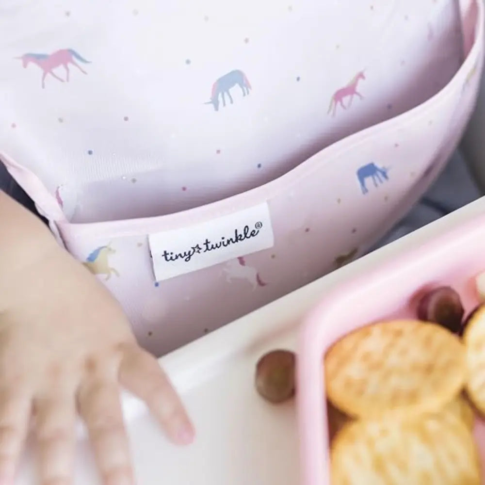Tiny Twinkle Mess-Proof Easy Bib Pack of 3 - Unicorn - (6-36 Months)