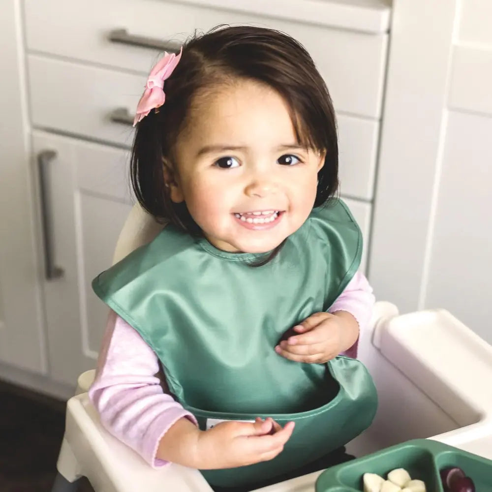 Tiny Twinkle Mess-Proof Easy Bib Pack of 3 - Olive, Sage &amp; Slate - (6-36 Months)