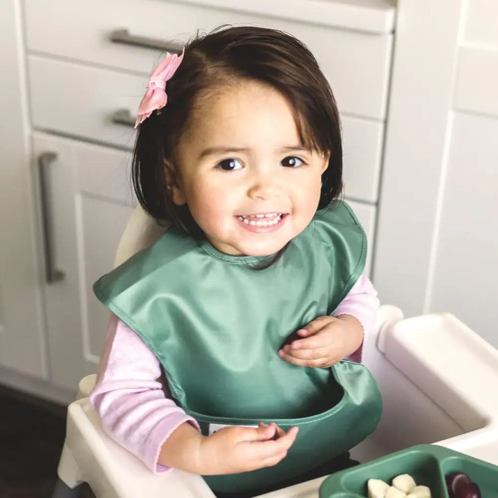 Tiny Twinkle Mess-Proof Easy Bib Pack of 3 - Olive, Sage &amp; Slate - (6-36 Months)