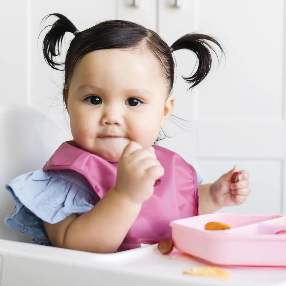 Tiny Twinkle Mess-Proof Easy Bib Pack of 3 - Rose, Burgundy &amp; Cinnamon - (6-36 Months)