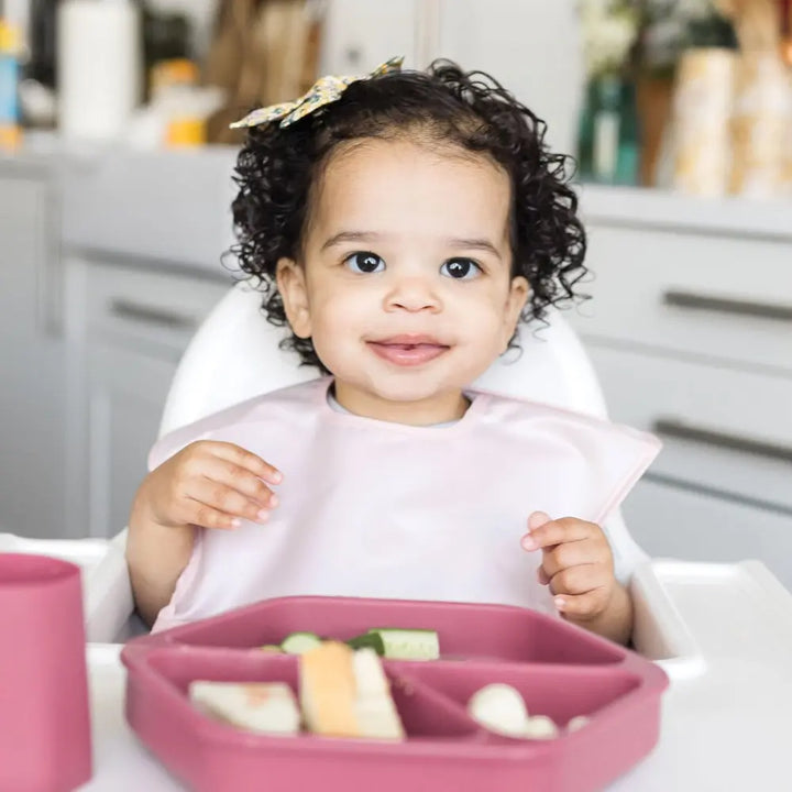 Tiny Twinkle Mess-Proof Easy Bib Pack of 3 - Rose, Burgundy &amp; Cinnamon - (6-36 Months)