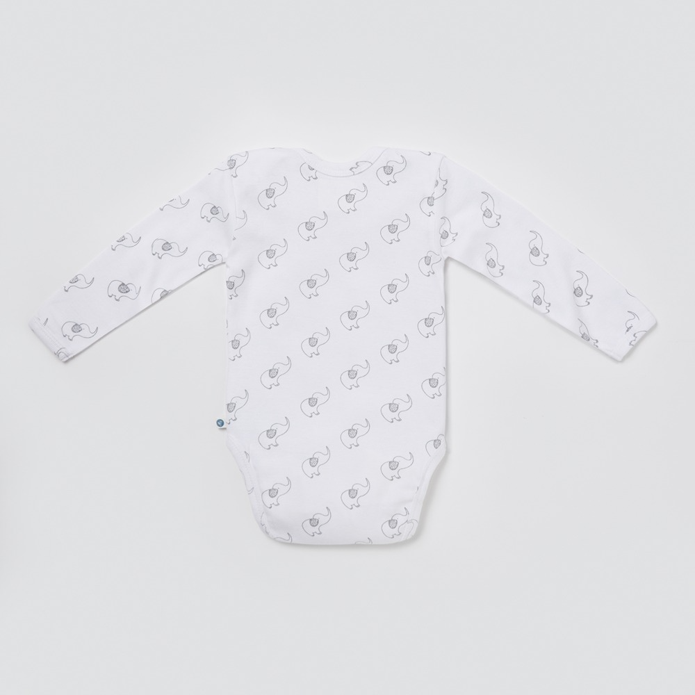 Cotton Bug Full Sleeves Romper - Set of 3 - Elephant