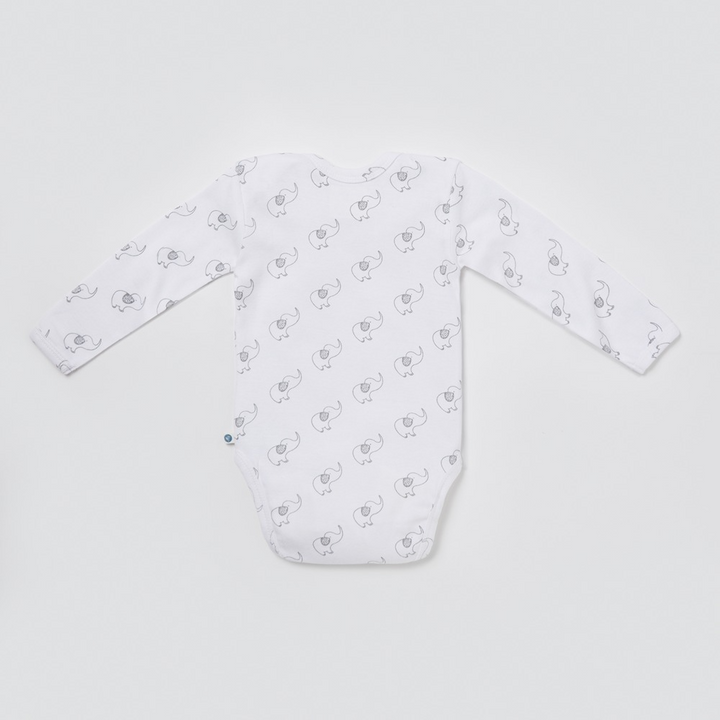 Cotton Bug Full Sleeves Romper - Set of 3 - Elephant