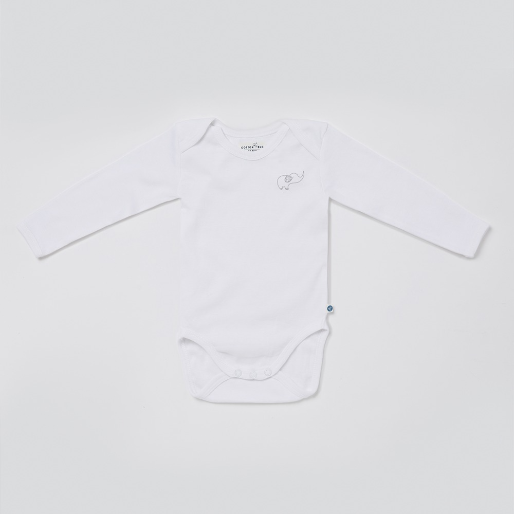 Cotton Bug Full Sleeves Romper - Set of 3 - Elephant