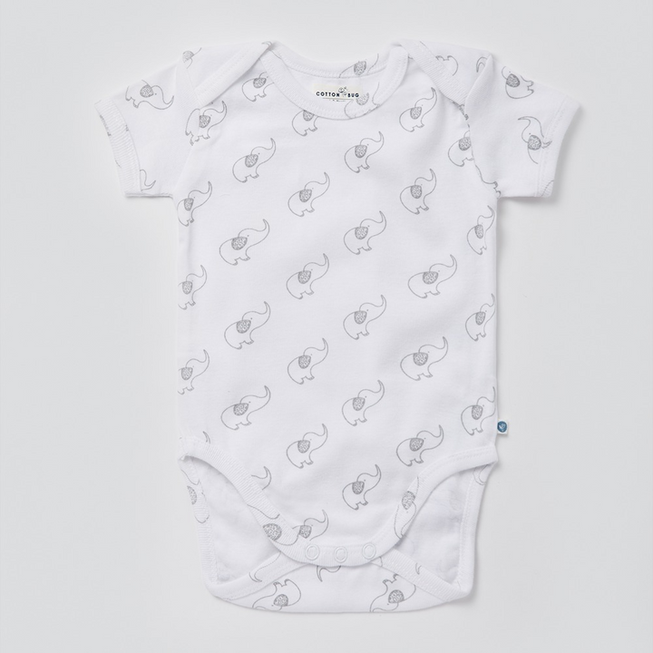 Cotton Bug Half Sleeves Romper - Set of 3 - Elephant