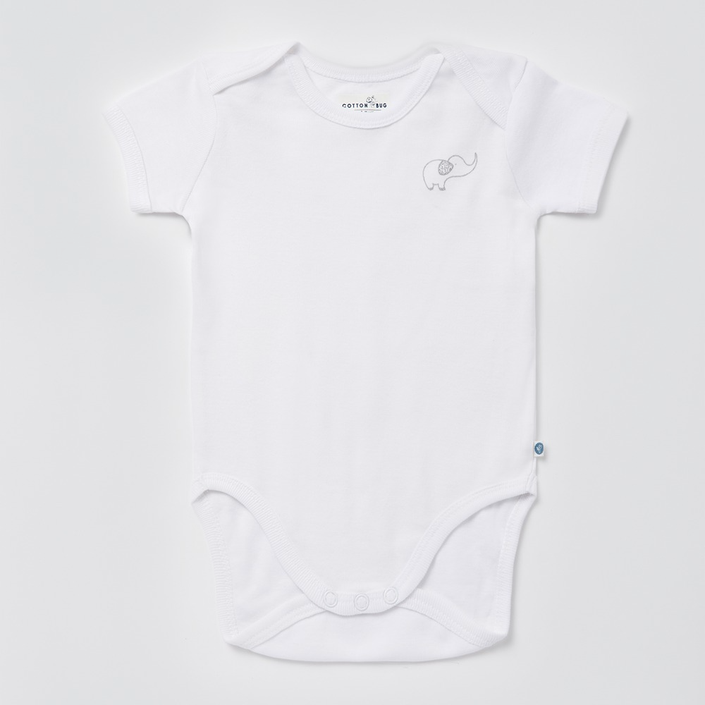 Cotton Bug Half Sleeves Romper - Set of 3 - Elephant