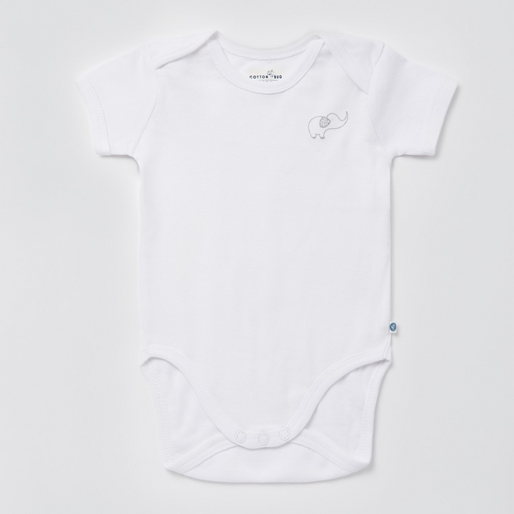 Cotton Bug Half Sleeves Romper - Set of 3 - Elephant