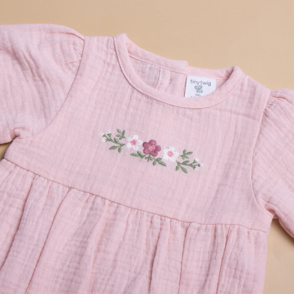 Tiny Twig Lotus Emb Bodysuit