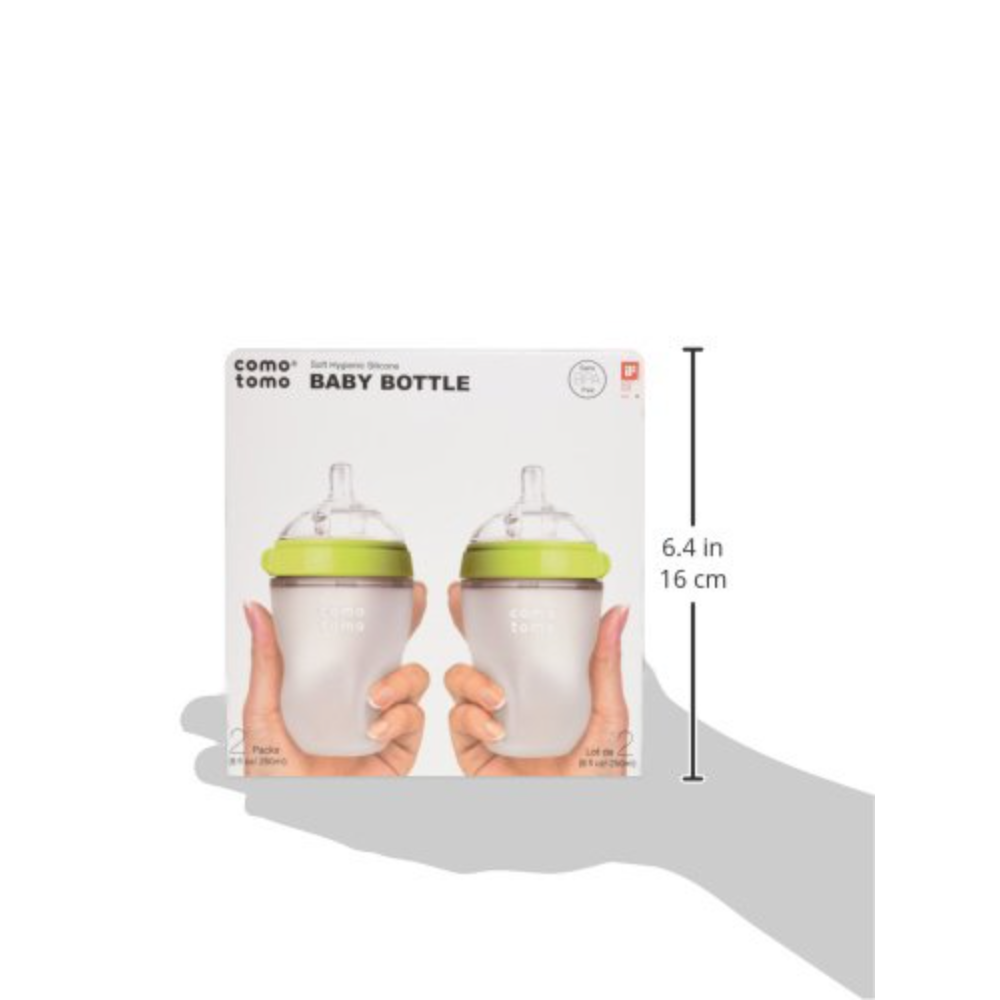 Comotomo Silicone Feeding Bottle - 250ml (Twin Pack)