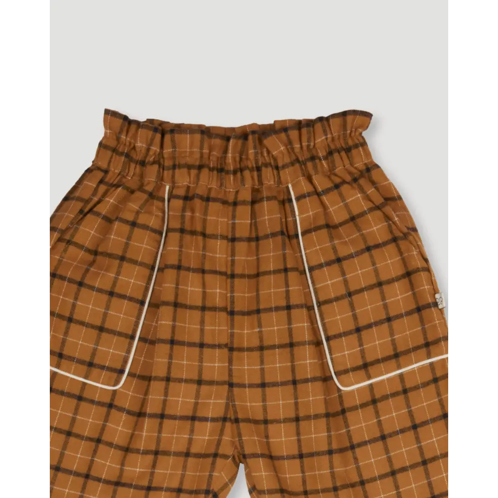 Early Sunday Adrien Trouser - Almond Checks - 03Y