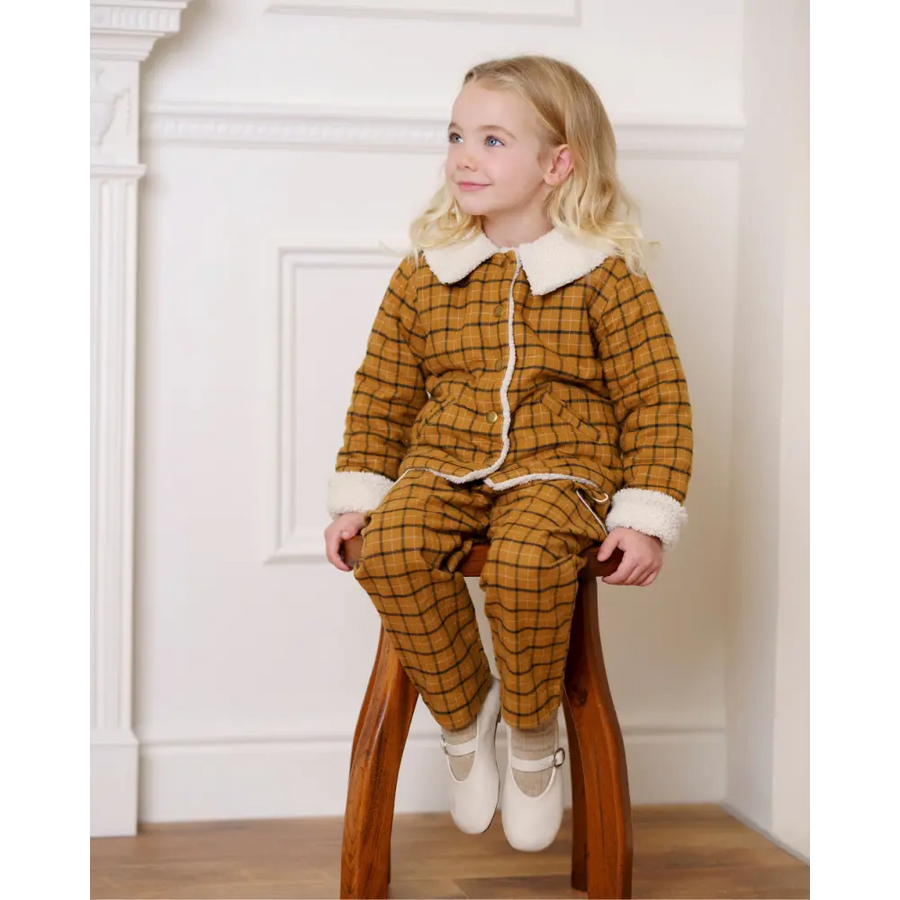Early Sunday Adrien Trouser - Almond Checks