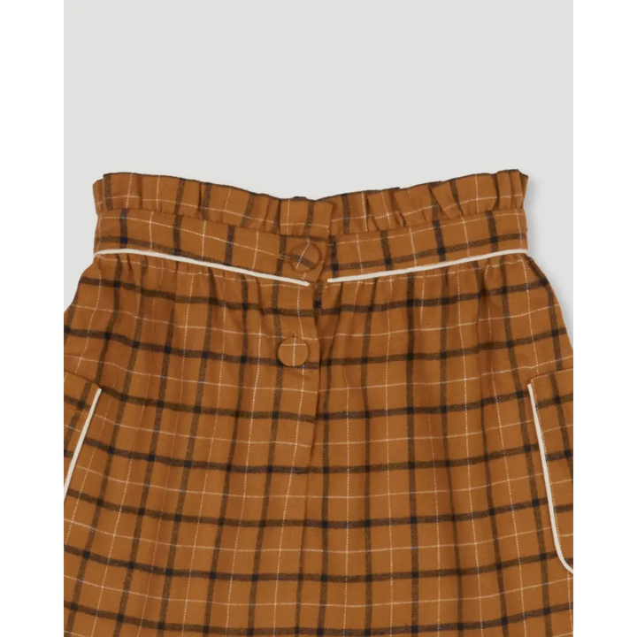 Early Sunday Hilda Skirt - Almond Checks - 03Y