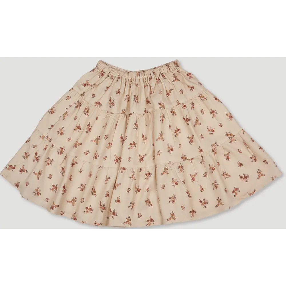 Early Sunday Victoria Skirt - Ditsy Bouquet Cream Print